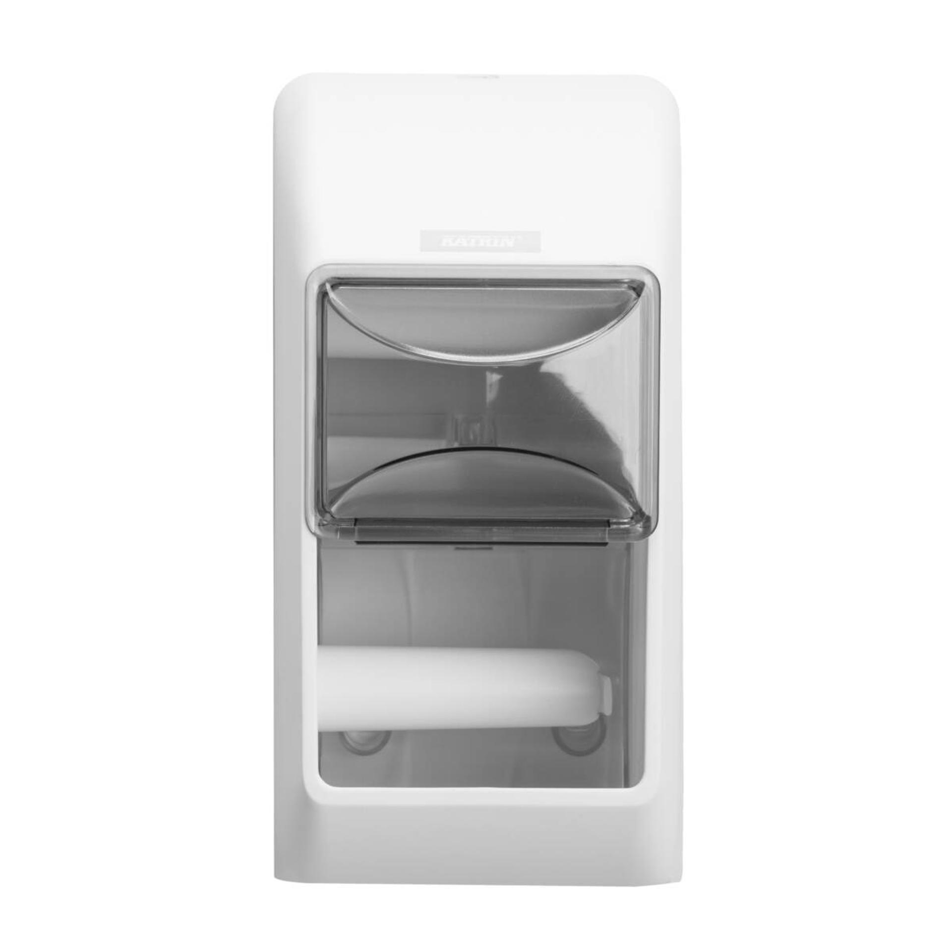 92384-Katrin Plastdispenser för 2 Toalettrullar, Vit-4