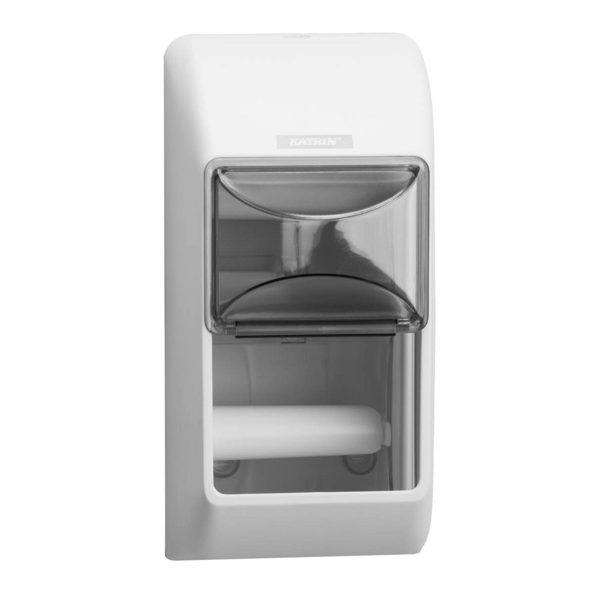 92384-Katrin Plastdispenser för 2 Toalettrullar, Vit-1