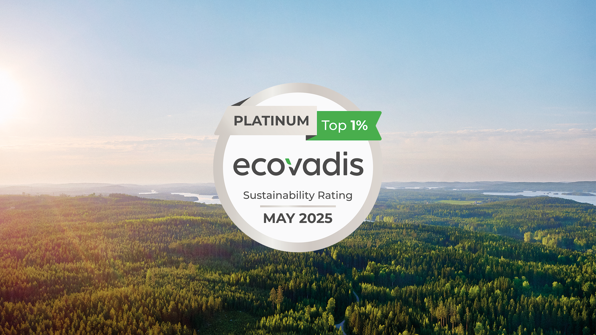 EcoVadis Platinum na obrazie przedstawiającym naturę
