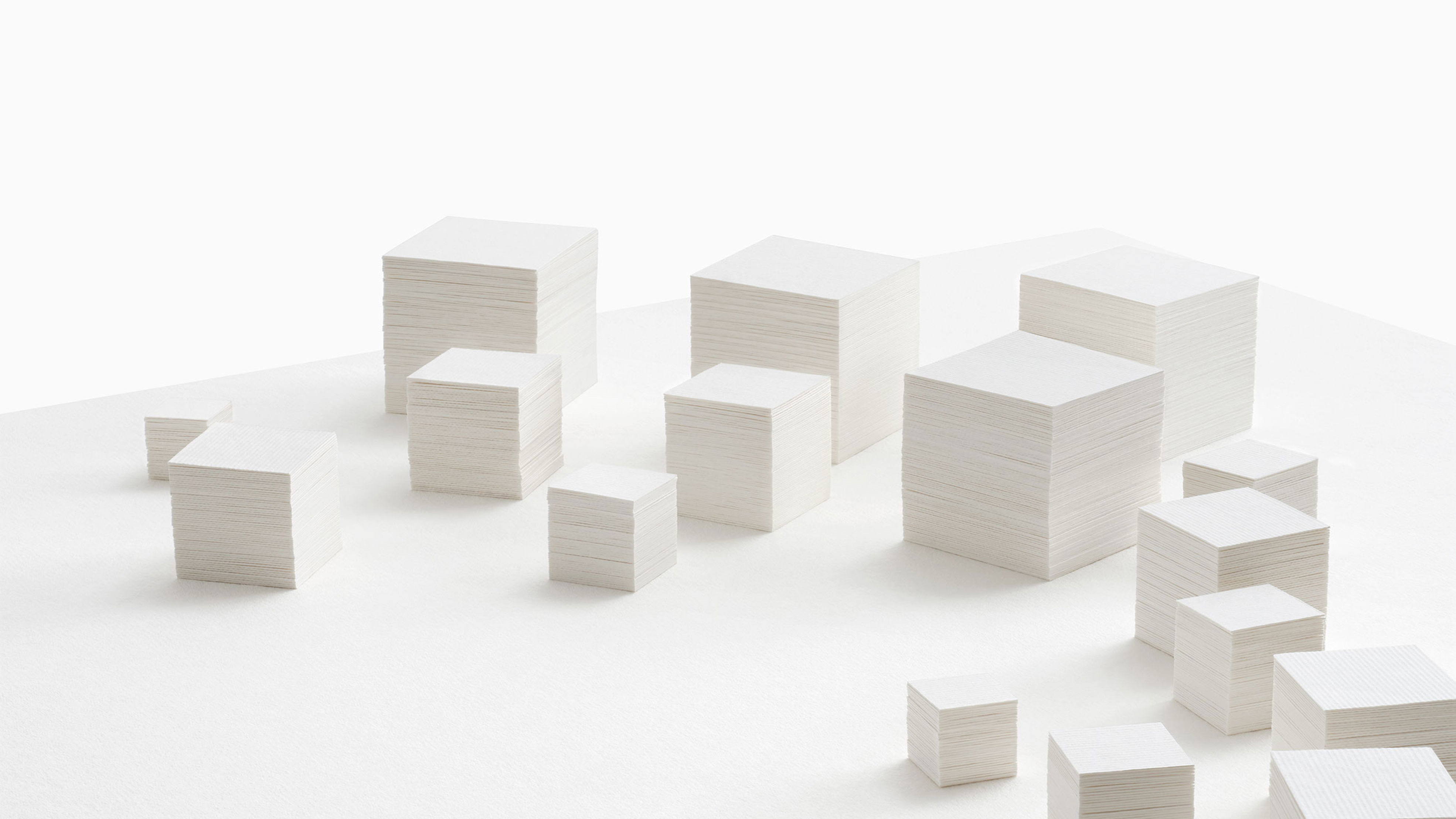 Arranged pulp cubes