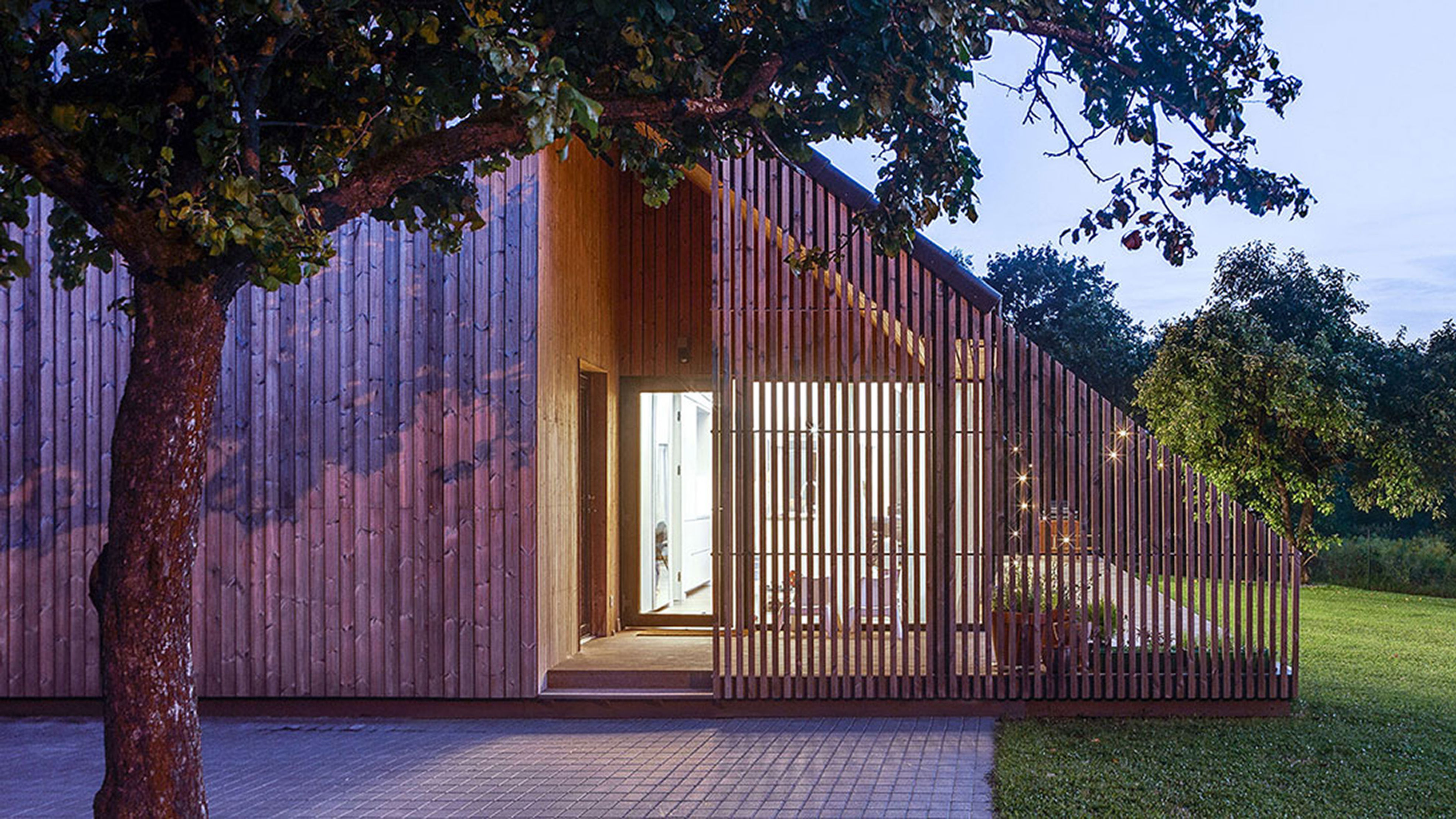 Lunawood Thermowood facade private house in Lithuana