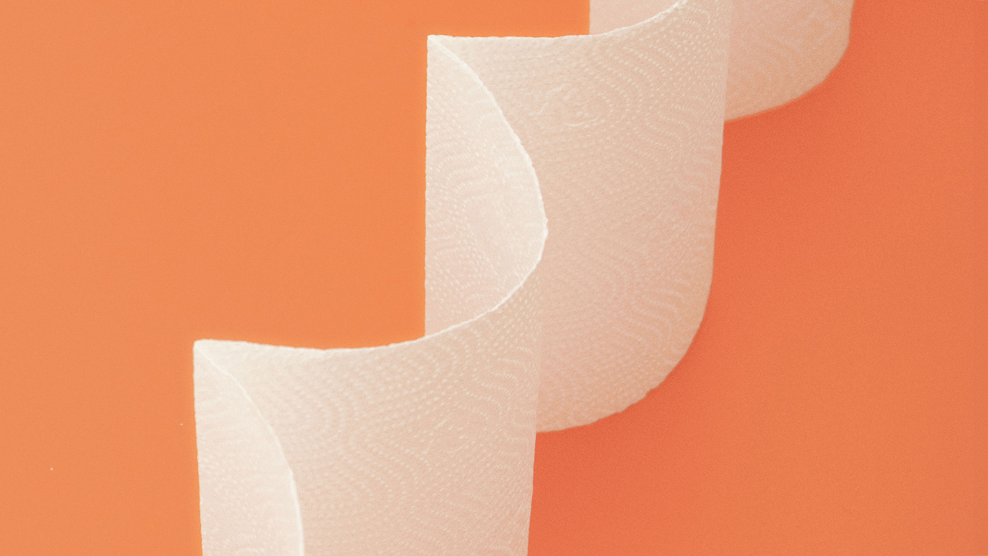 Tissue on orange background