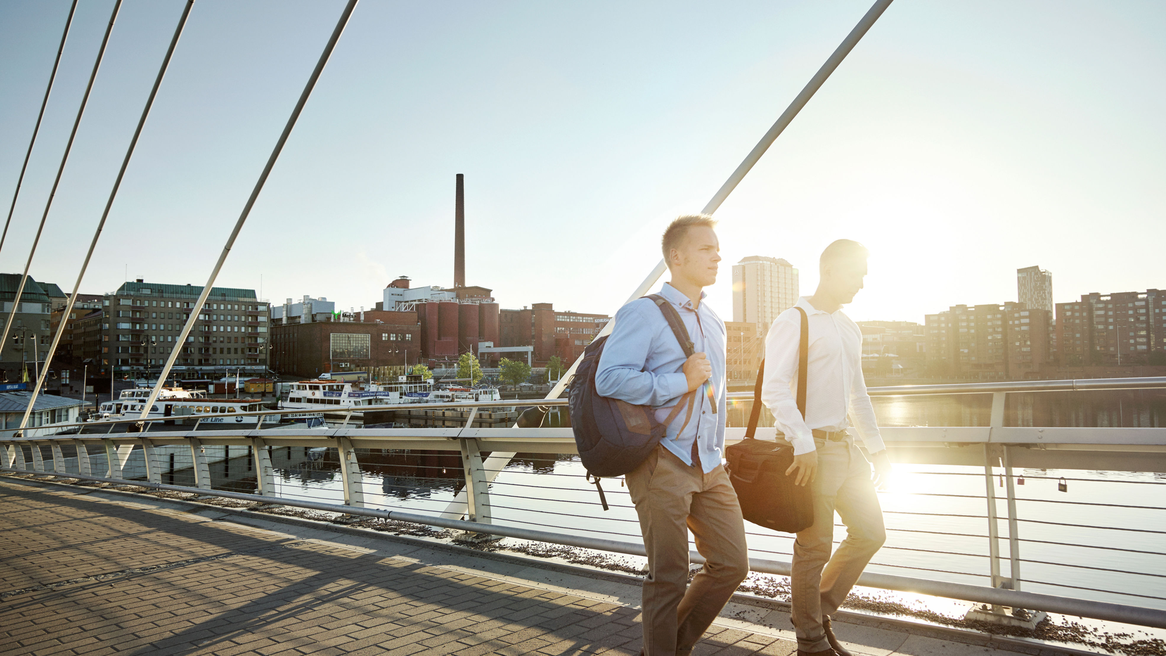two persons walking