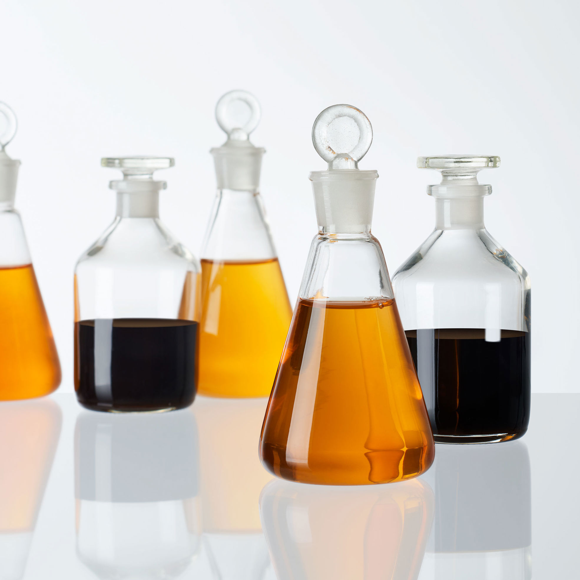 Biochemicals in bottles