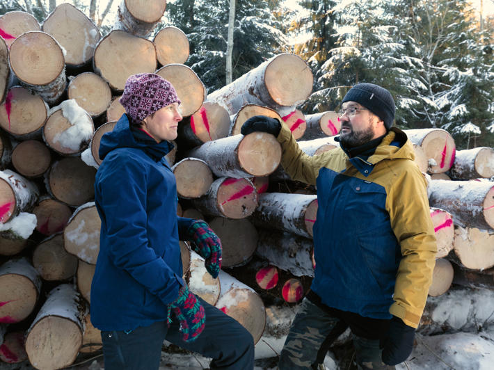 Forest owners Katri Paananen and Petri Niemelä