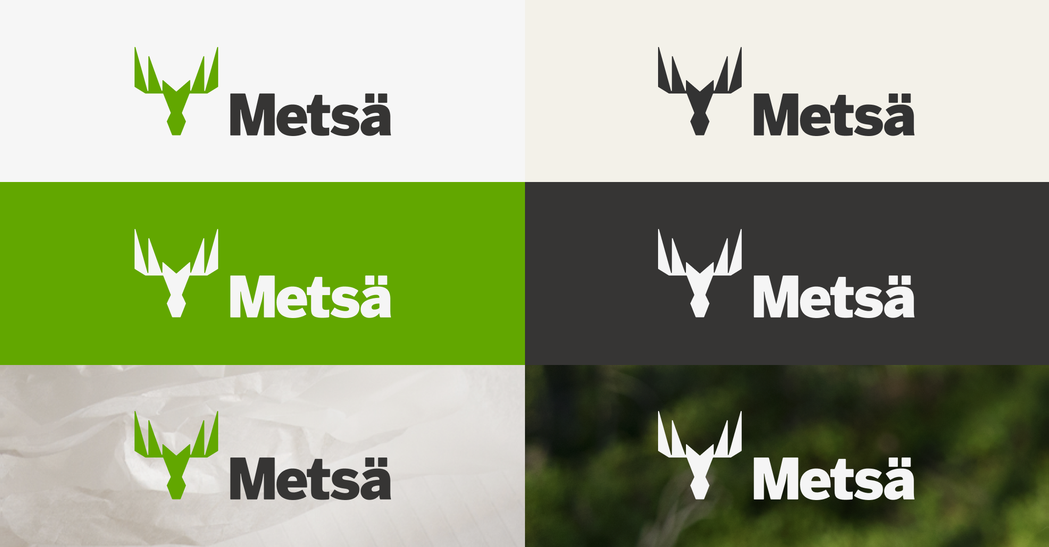 Logo versions on different colour and image backgrounds