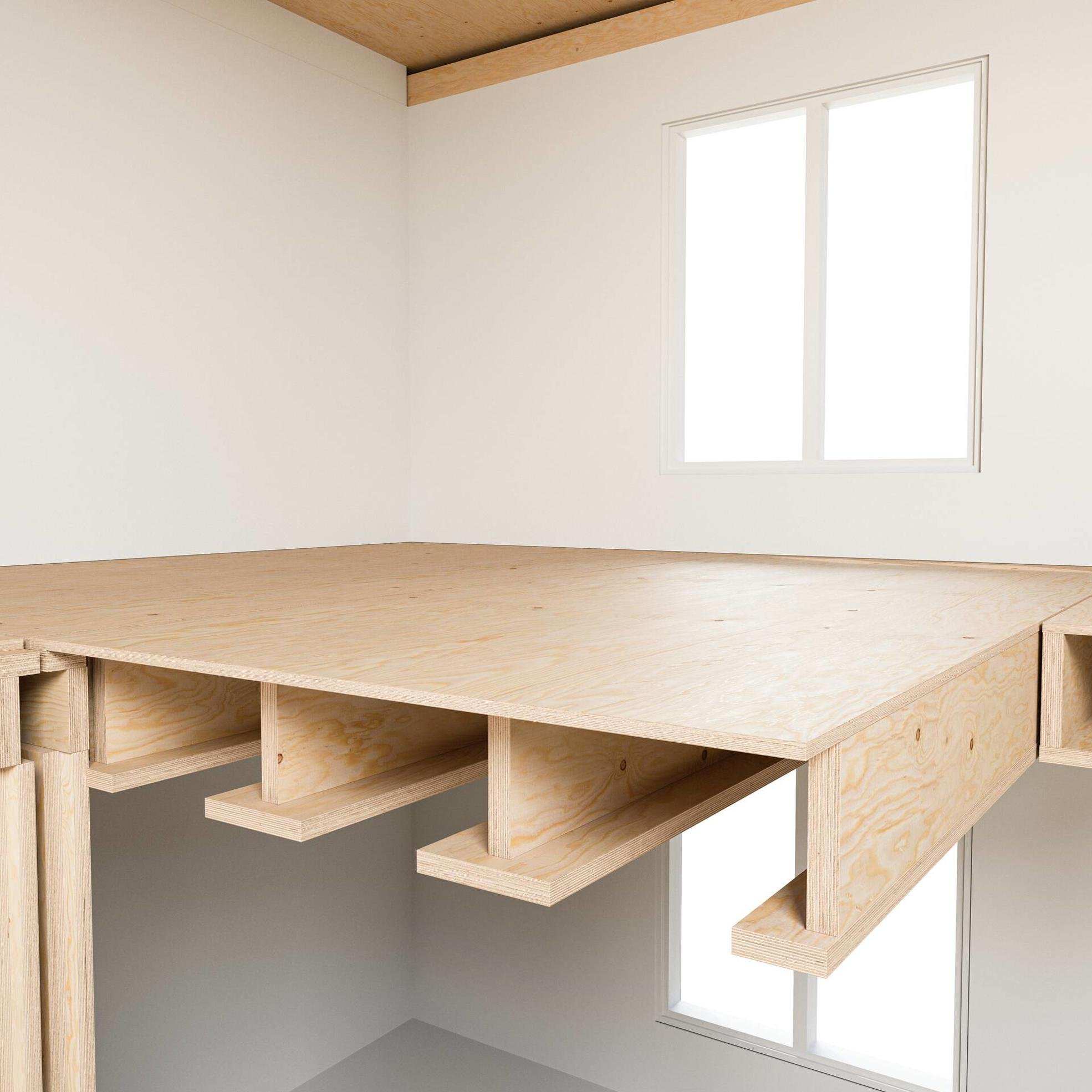 Wooden Kerto LVL floor element