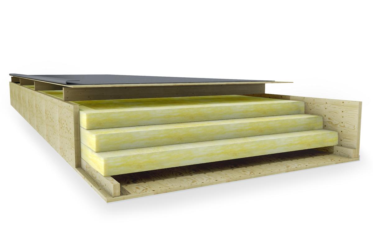 Illustration of wooden roof element