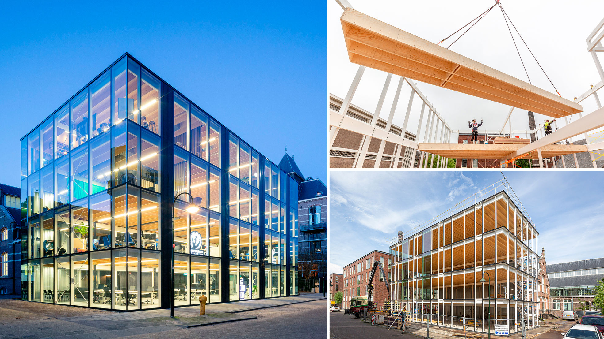 Building D(emountable) steel frame and wooden elements