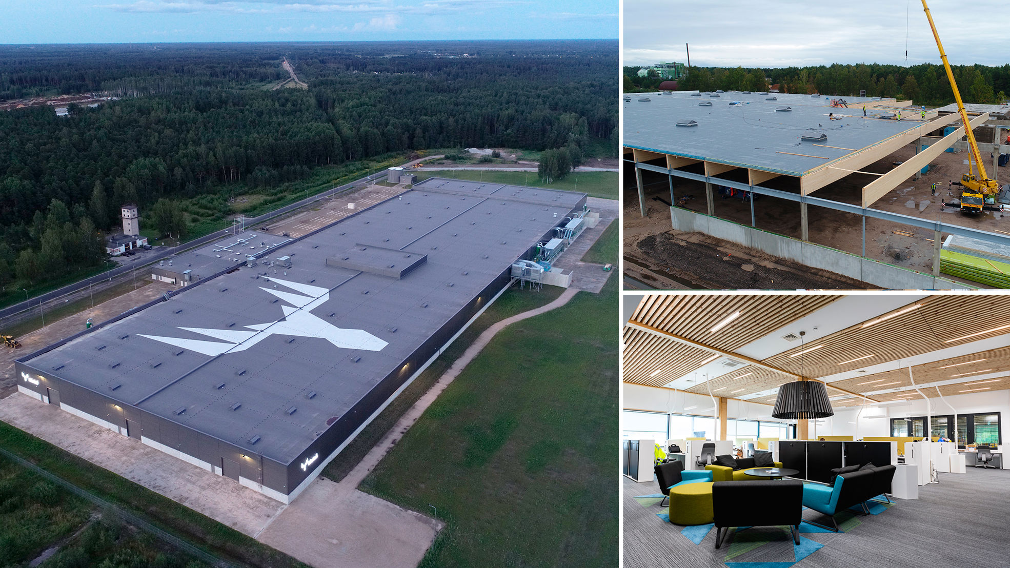 Fast roofing for Metsä Wood’s Pärnu mill with wooden elements