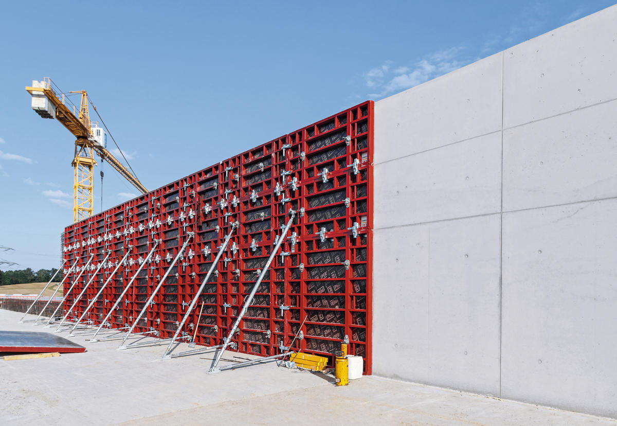 Peri uses birch plywood panels for concrete formwork