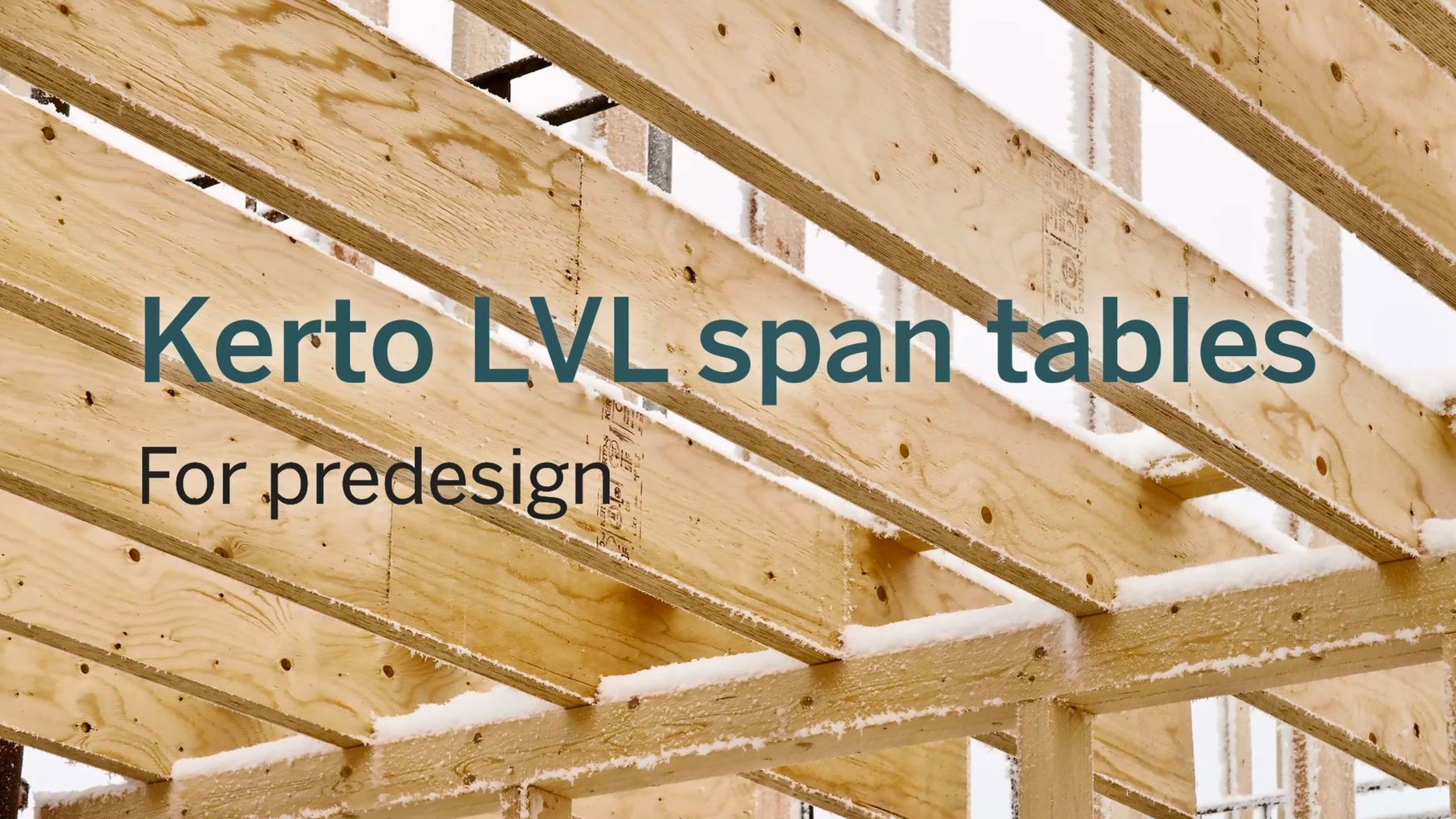 Span tables for Kerto LVL